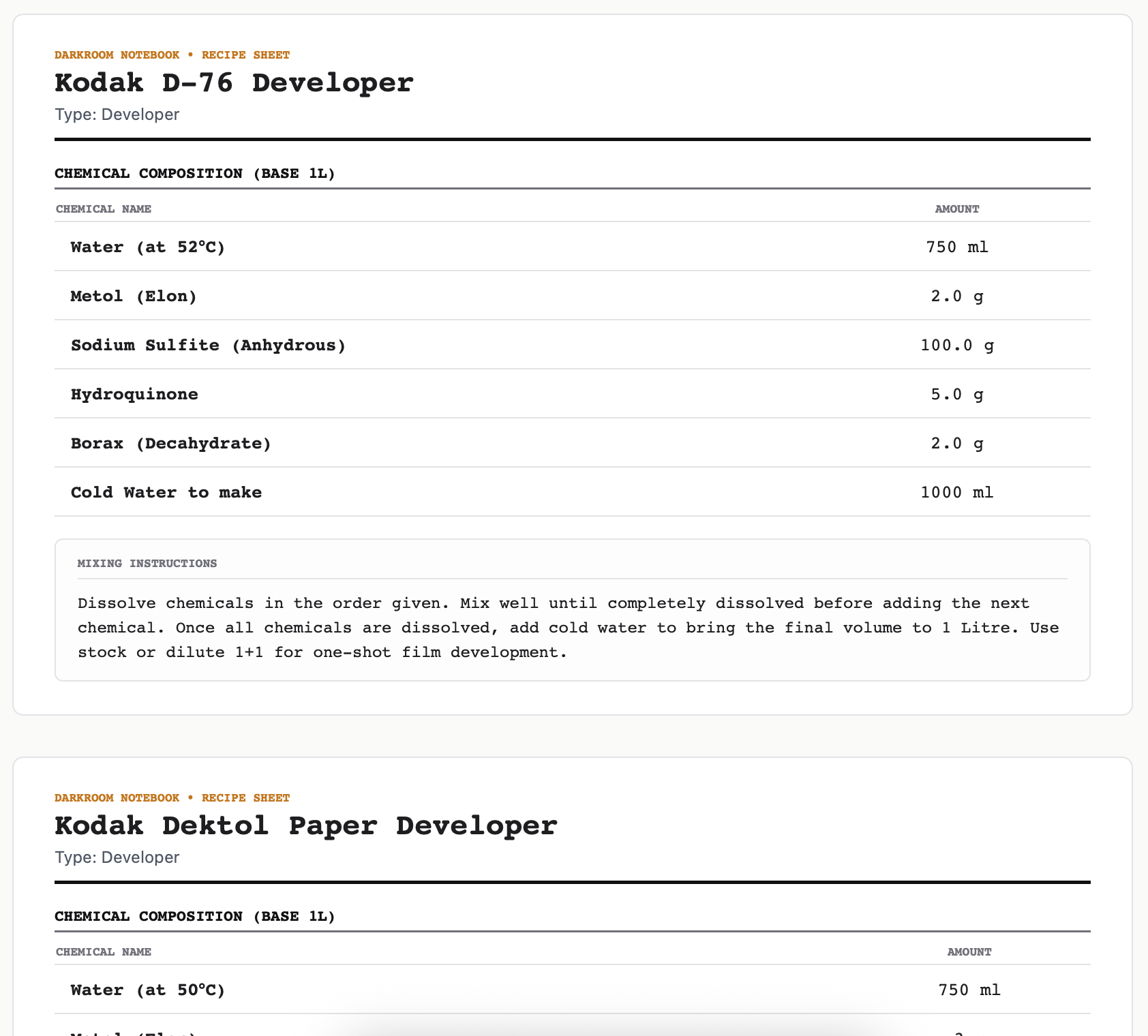 Downloaded recipes section